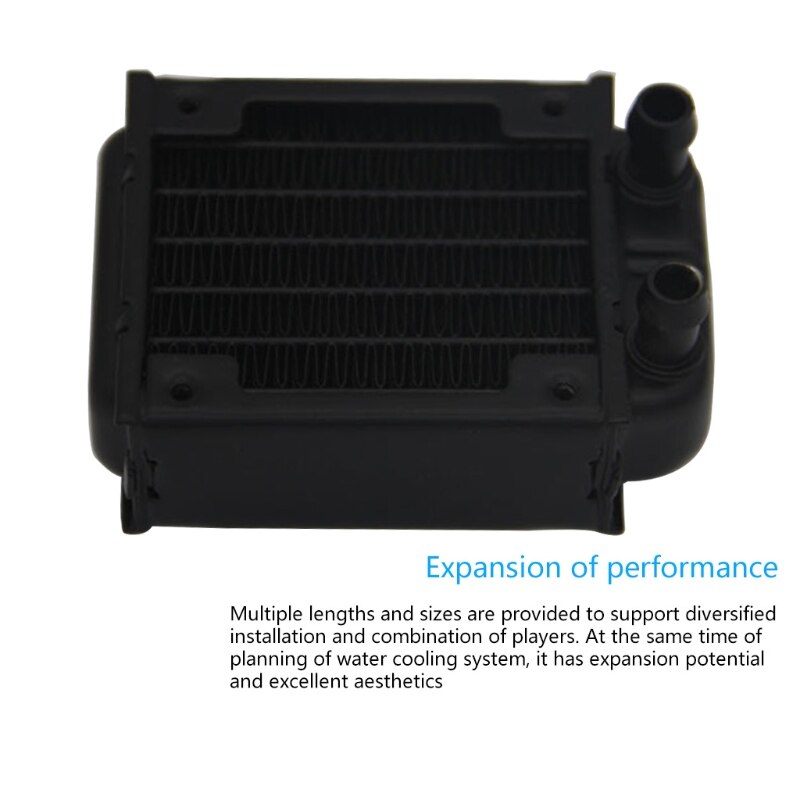 G1/4 Thread 60mm PC Water Heat Exchanger Computer Aluminum Heat Radiator Heat Sink for Computer Water Cooling System K5DB