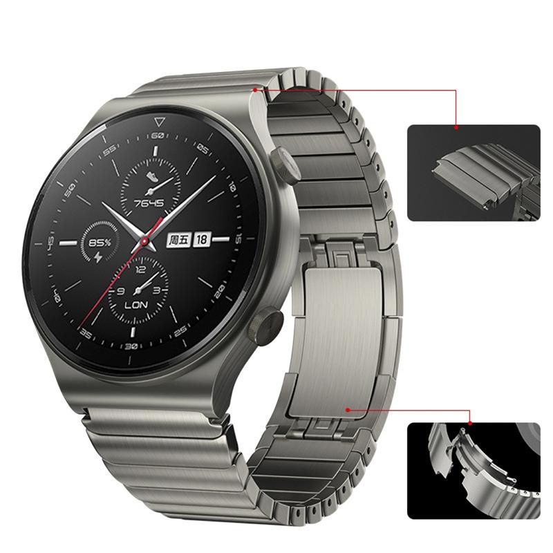 GT2 Metal Strap Stainless Steel Strap 22mm For Huawei Watch GT 2 Pro Original Titanium Grey Metal watchband