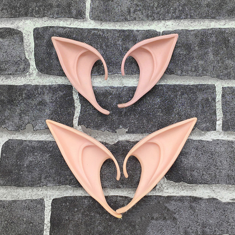 Látex suave punto mágico Ángel Hada elfo orejas Cosplay máscara Halloween mascarillas máscara Prosthetic Anime decoración suministros de