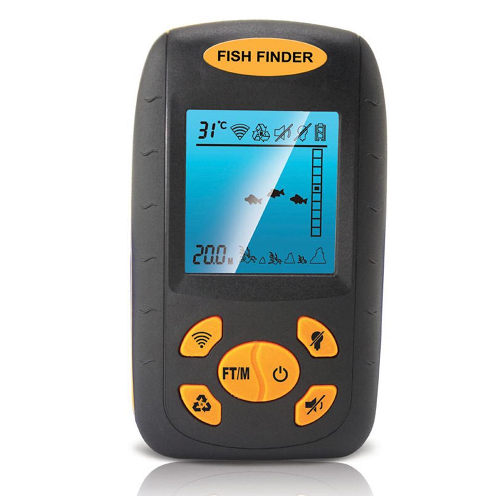 Portable Fish Finder Monitor Dual Sonar Frequency Detection Depth Echo Sound
