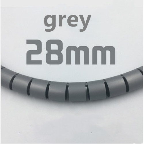 5 Meters 16FT Cable Management Protector Wire Wrap Cord Tidy Organizer Tube Hider Flexible Expandable Home Office Wire Concealer: 28mm grey