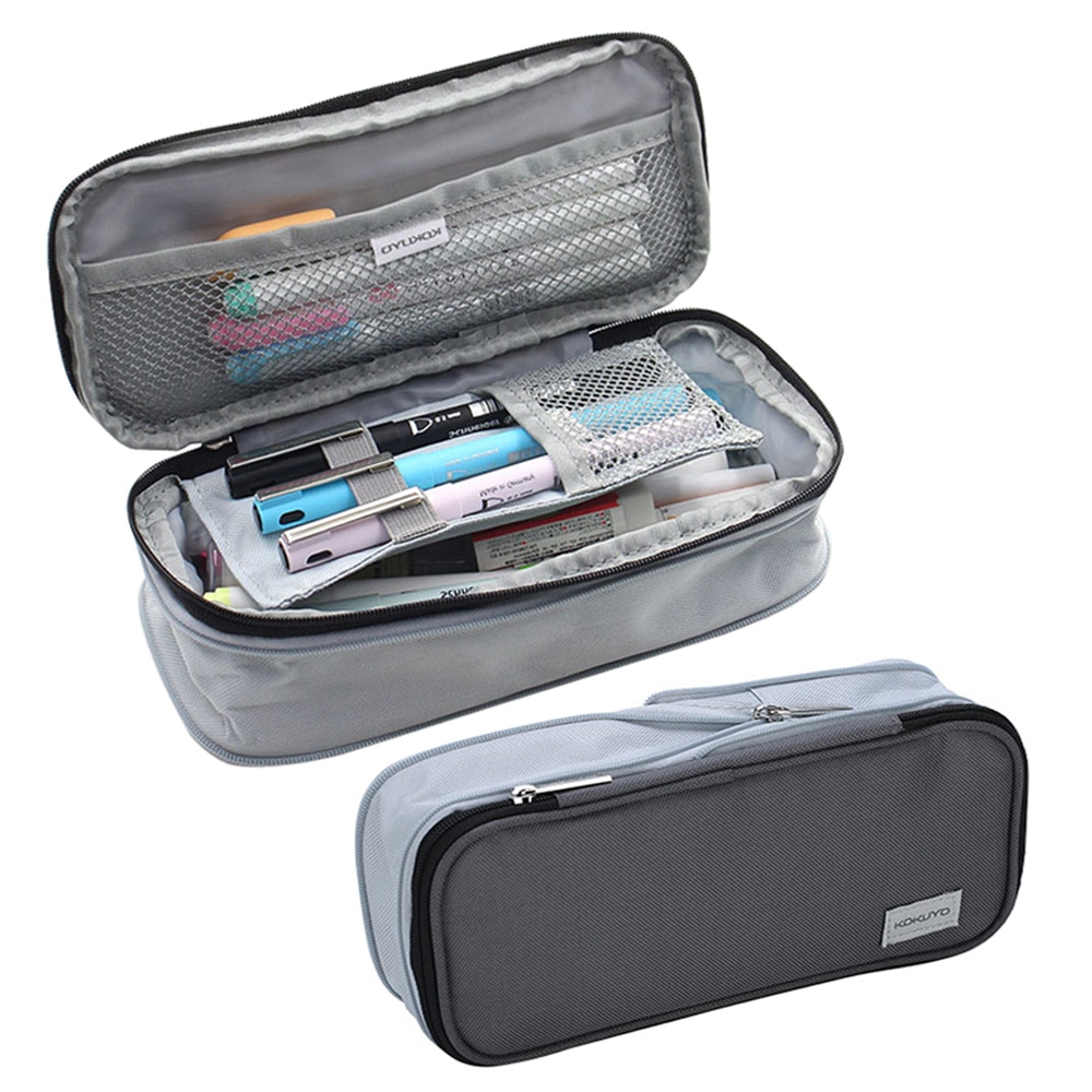 KOKUYO Macaron Pencil Case Stretch Zipper Large Capacity Pencilcase Cute Pencil Box Kawaii Kid School Pen Case Estuche Escolar