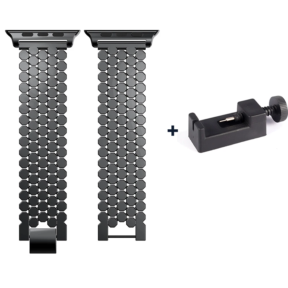 Stainless Steel Bands For Apple Watch Series 9 8 7 6 SE 5 4 3 Ultra2 1 band49 38 42 40 44 41 45mm Bracelet Loop For Iwatch Wrist: M / GREEN BLUE