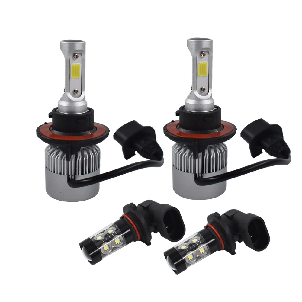H13 9008 LED Headlight+9145 9140 Fog Lights Combo Pack for 2004 Ford F-150