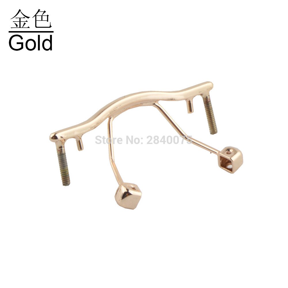10pcs/lot eyewear bridge replacement for rimless frame,stainless steel reading glasses eyewear nose bridges repair: Gold