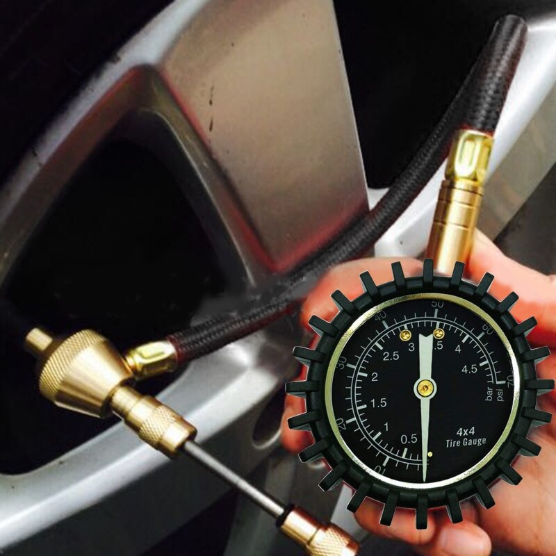 Car Tyre Pressure Gauge Manometer Barometer Rapid Deflator Dial Diagnostic Tool