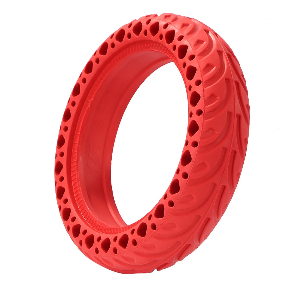 Damping Wheels Tyres Anti-slip Solid Tire Thickened Electric Honeycomb Electric Scooter Lightweight Element Decoration: Red