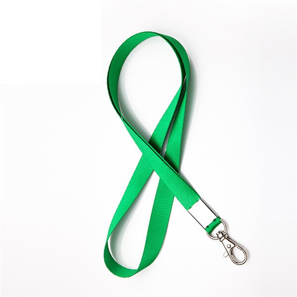 Badge Holder Lanyard 46CM Candy Color Lanyard for Name Tag ID Card Exhibition Card Holder Badge Holder Office and School Supplie: green