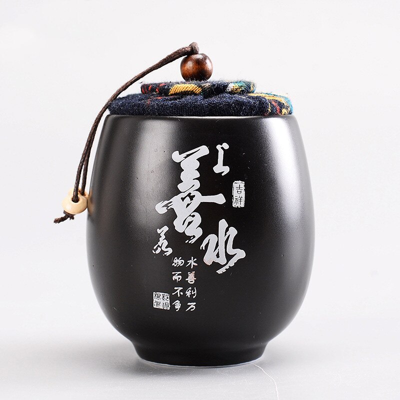 Ceramics tea jar Tieguanyin containers travel tea bag storage box Portable Sealed tea caddy spice organizer Candy storage tank: Tea caddy  R