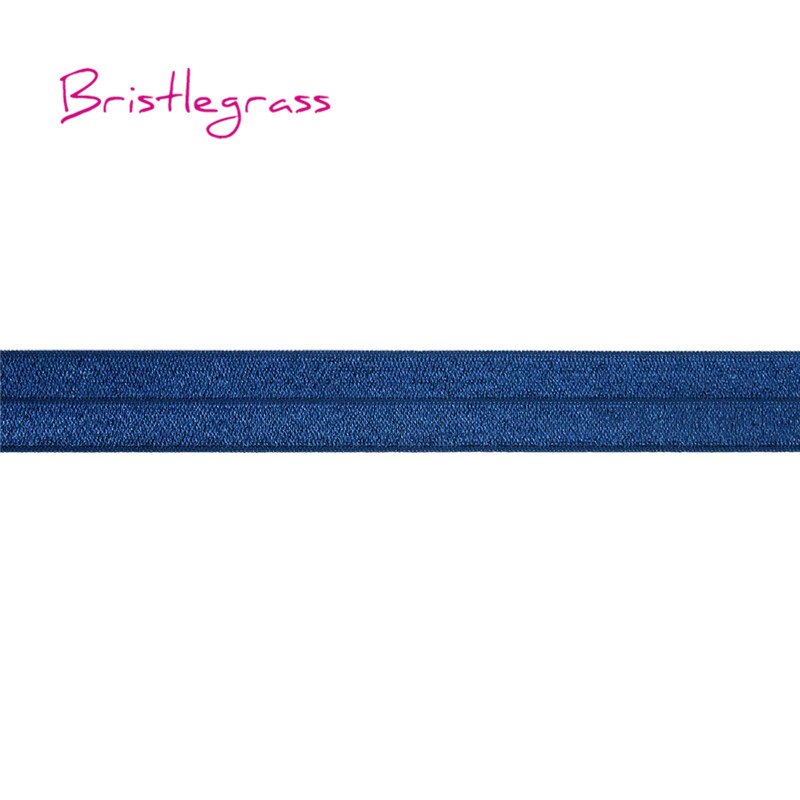 50 yardas 1 "25mm sólido brillante FOE doblar sobre Spandex elástico satinado bandas de la cinta del pelo, vestido de la corbata DIY costura