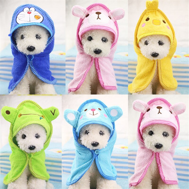 Dog Towel Drying Towel for Dogs Absorbent Shower Cartoon Puppy Dog Bath Towel Cat Pet Blankets Cleaning Pet Product Pet Supplies