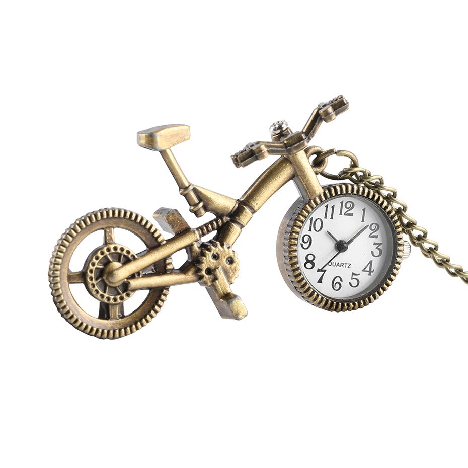 Coole motorfietsvormige quartz zakhorloge unieke ketting hanger klok beste verjaardag voor kinderen jongens