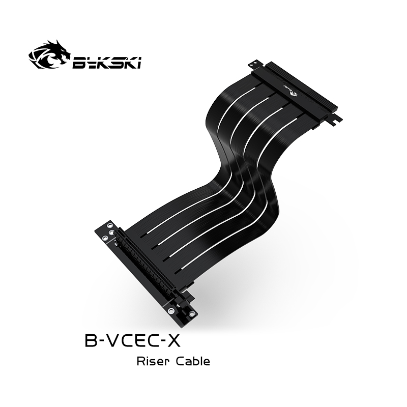 Bykski Graphics Card GPU Holder Vertical Mounting Kit, Bracket + 25cm Extension Riser Cable, PCIE3.0x16: Cable Only