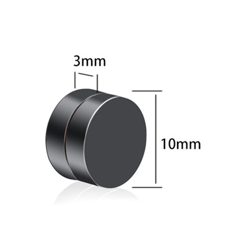 2020 aço inoxidável orelha ímã clipe brincos sem furo piercing titânio não perfurado brincos para homens preto punk