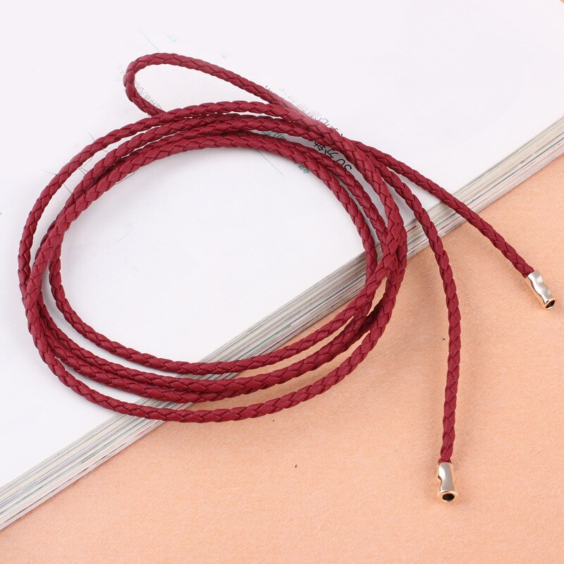 Vrouwen Lange Taille Touw Effen Kleur Dunne Taille Ketting Voor Jurken Vrouwelijke Gevlochten Taille Riem Eenvoudige Tailleband Lady Haaraccessoires: Rood