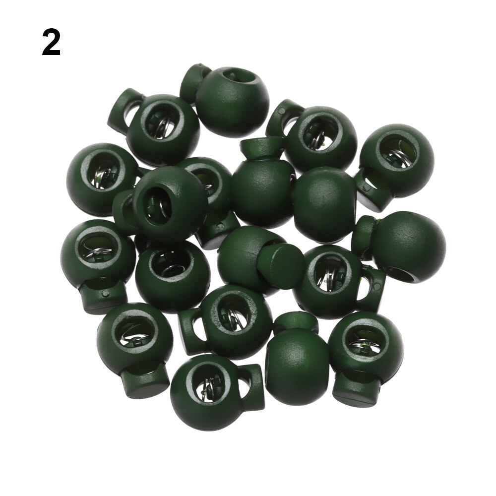 20 sztuk 6mm podwójny otwór plastikowy korek przewód blokady fasola stoper robić sznurka odzież sznurowadło odzież sportowa szycia Acces mieszane kolorowe korek: 2