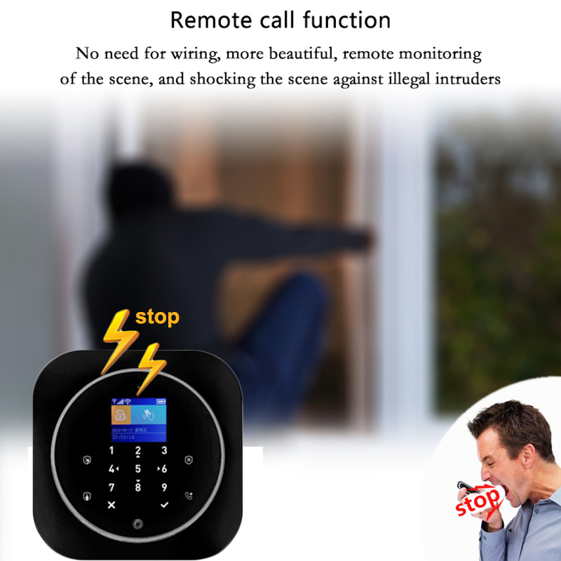 Tuya-sistema de alarma GSM para seguridad del hogar, tarjeta SIM, marcador de teléfono, aplicación de Control remoto, 11 idiomas, alarma antirrobo