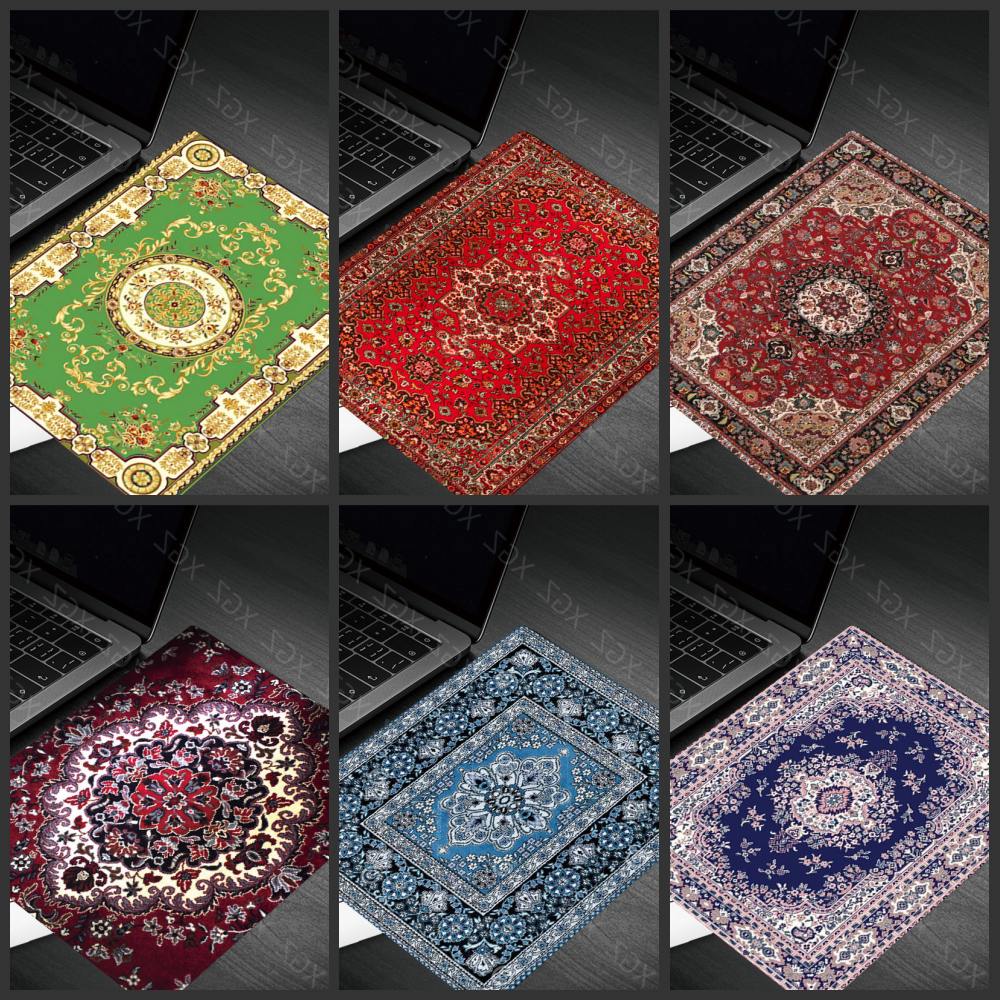 Yzuoan Persian Carpet Big Rubber Non-slip Laptop Gaming Keyboard Mouse Pad for CS GO Dota LOL 22X18CM