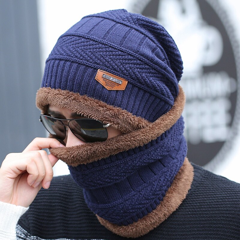 Vinterhatter skullies beanies lue vinter beanies til menn kvinner ull skjerf caps balaclava maske gorras panser strikket lue