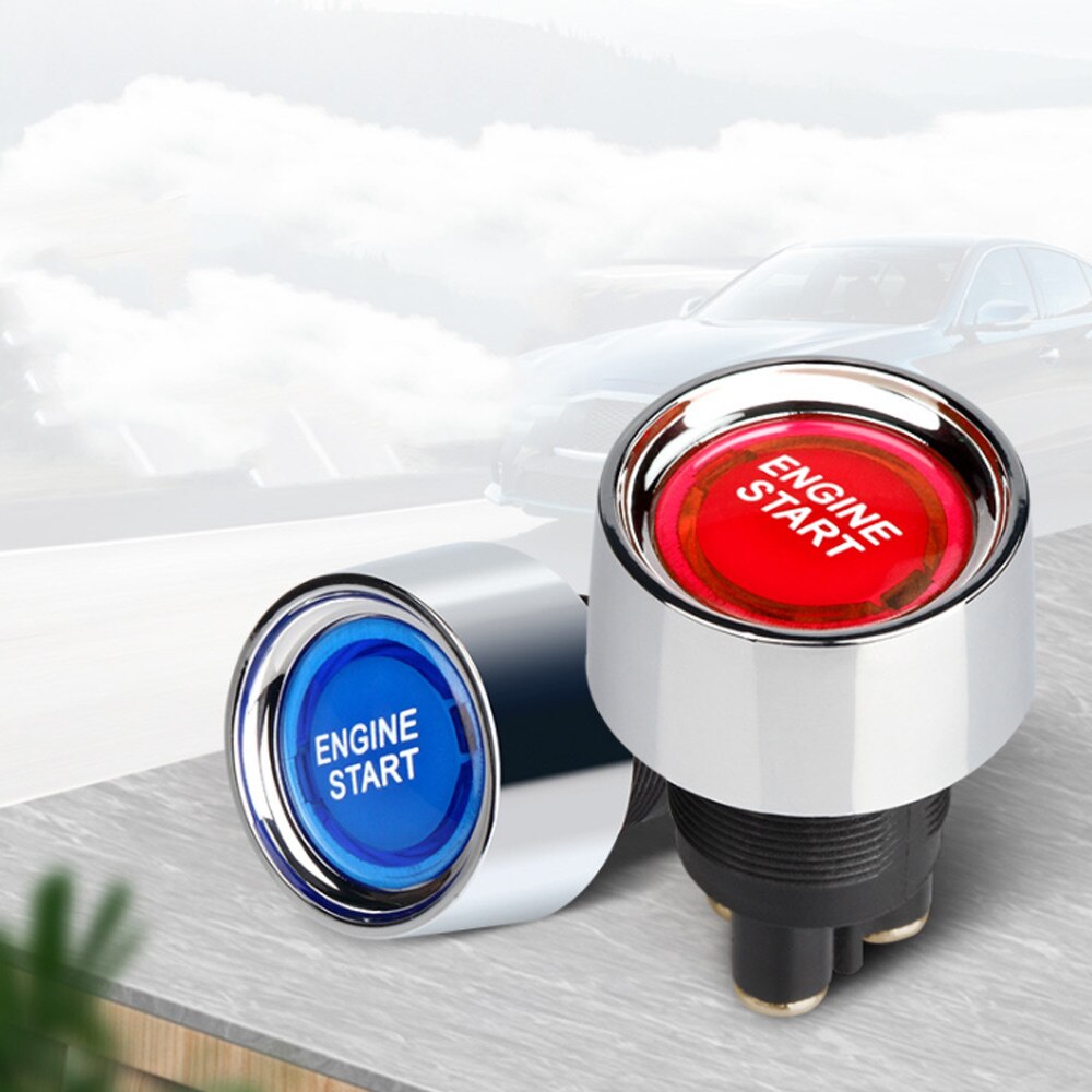 12V 50A Car Engine Start Push Button Keyless Start Button Ignition Starter Car Engine Start Button Auto Accessories