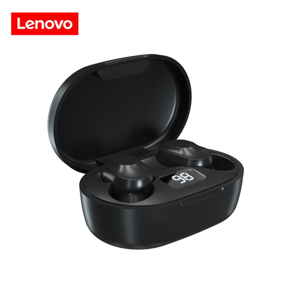 Lenovo TWS Earbuds Bluetooth 5.0 Wireless Earphone LP1/LP1S/LP2/X9/XT90/X18 Noise Cancelling with Mic Sport Earphones: XT91 black