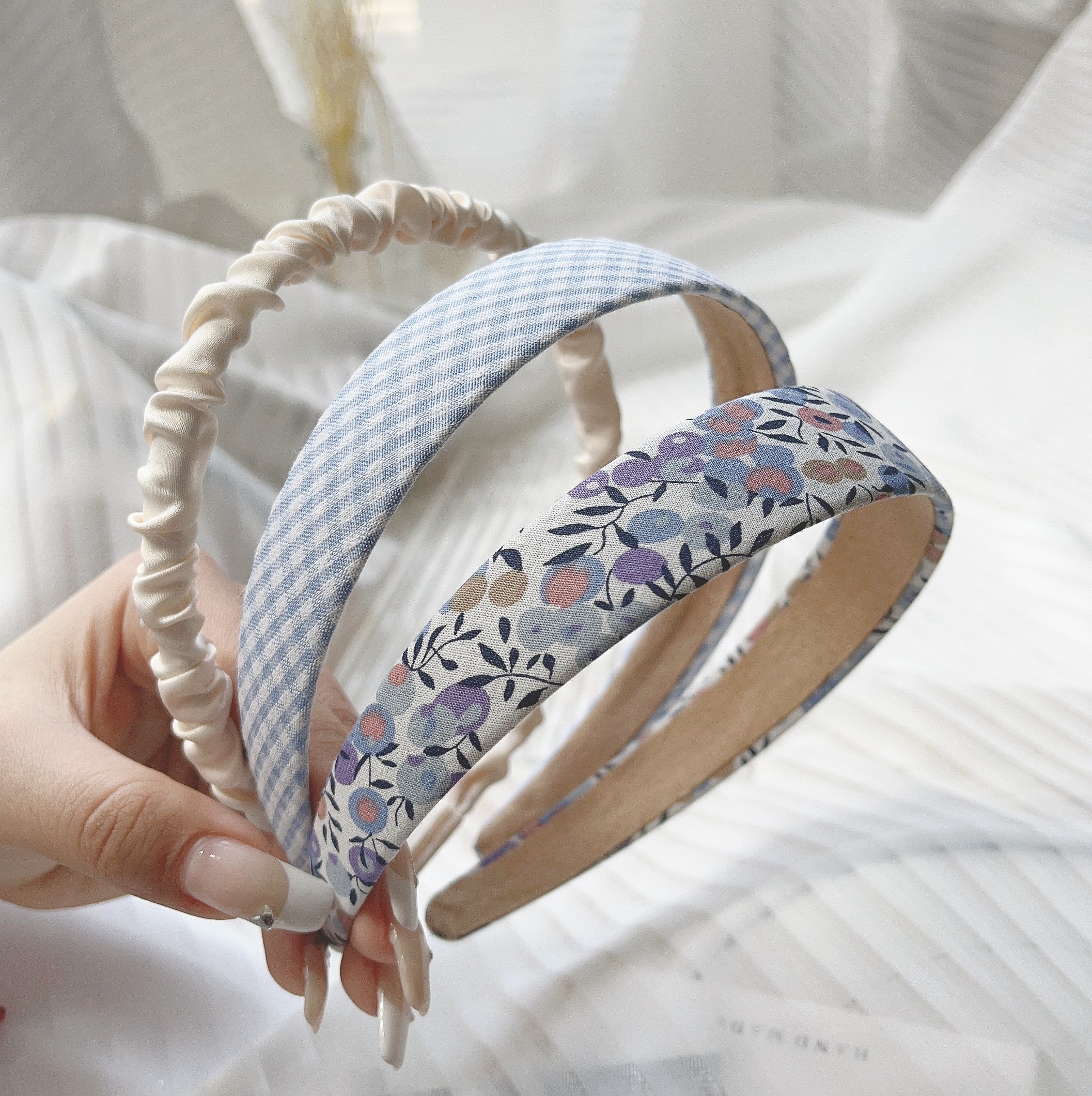 3 unids/set mujer bandas para el cabello de tela tocado diadema de perlas diadema para niñas aro para el cabello accesorios para el cabello femenino