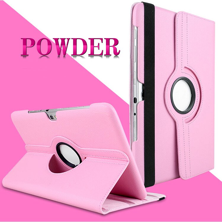 360 draaibare beugels, flipstandaard, leren hoes voor samsung galaxy note 10.1 gt-n8000 n8000 n8010 n8020 tablethoes + pen: Roze