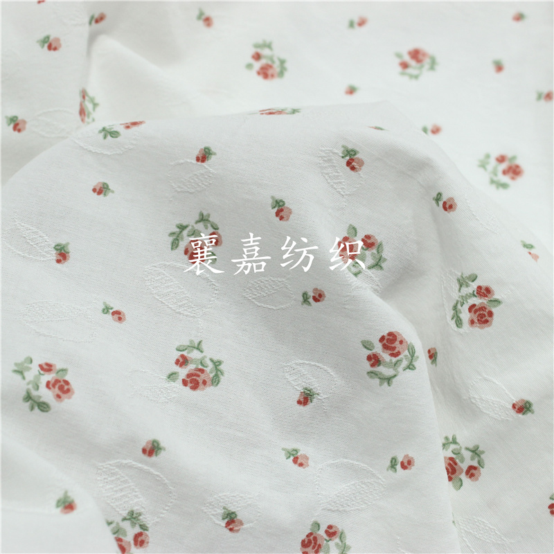 Cotton Jacquard Cloth, Japanese And Korean Small Floral Tablecloth, Spring And Autumn Shirt Skirt Fabric, Bedding Fabric