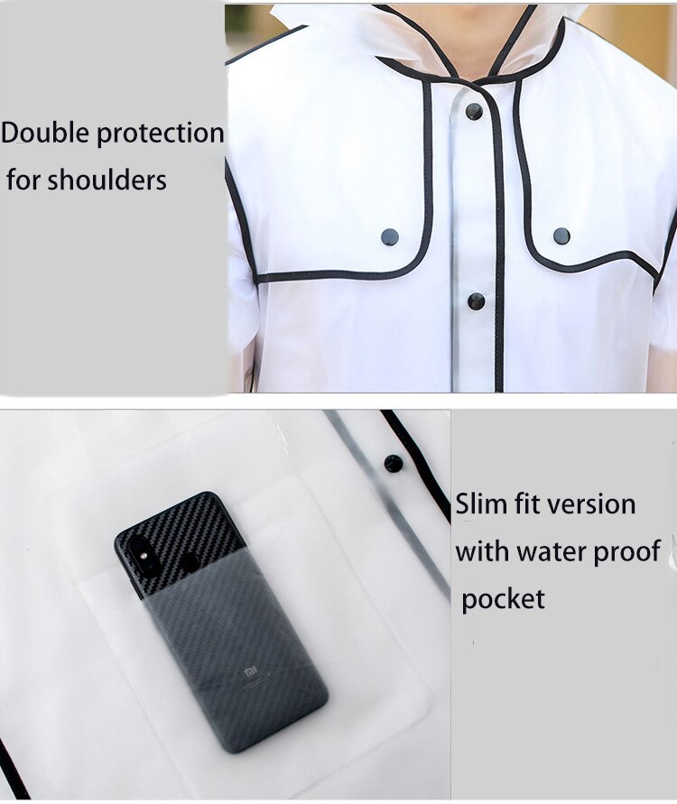 Trench-Coat Long Transparent surdimensionné pour Moto, imperméable, pour femmes et hommes