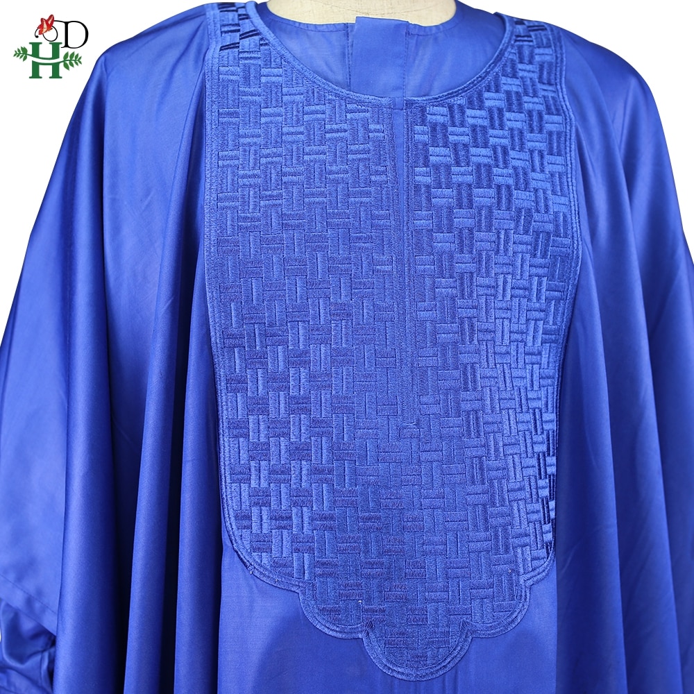 H & D-ropa de Dashiki sin capucha para hombre, conjunto de 3 piezas de camisa y pantalón, vestimenta Formal tradicional africana,