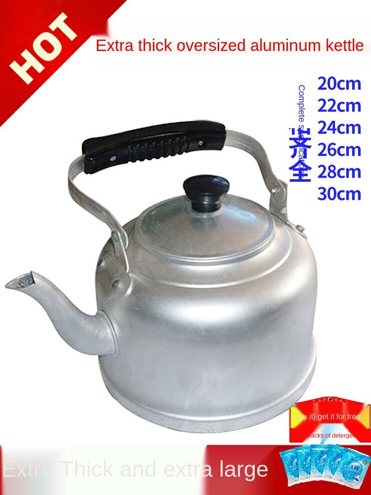 Old-Fashioned Extra Thick Traditional Aluminum Kettle Aluminum Kettle Large Capacity 10 Liters for Home Use and Restaurants