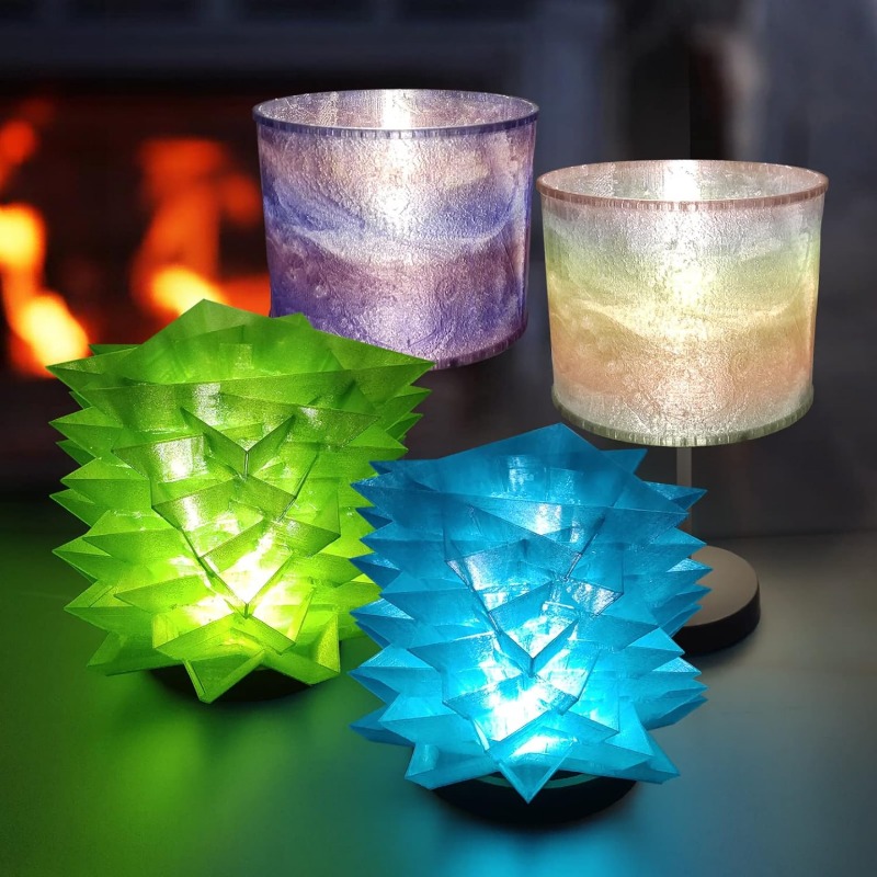 Glitter Clear PETG Filament 1.75mm,Sparkle Shiny Galaxy Transparent PETG Filament 1kg, Rainbow/Blue/Green/Blue-purple/Grey