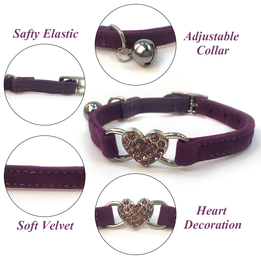 Cat Collars Breakwaay Bells Pet Collar for Cats Small Dog Collars Kitten Pets Supplies Dog-collar Leash Cat Necklace PQ004