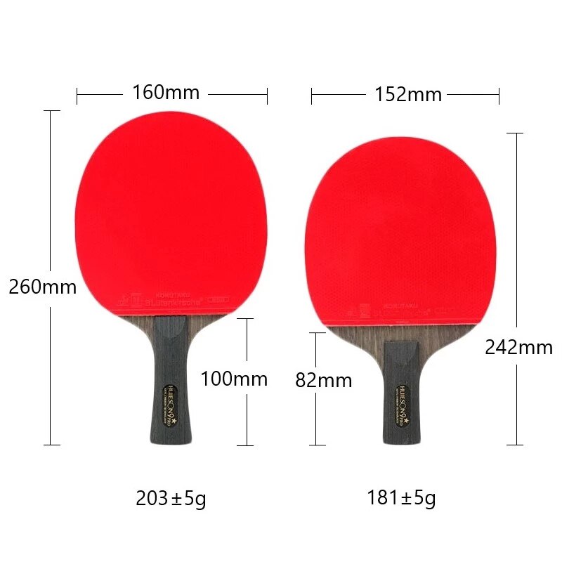 Huieson 9 Star Table Tennis Racket Ping Pong Bat 7 Ply Arylate Carbon Pingpong Blade with Sticky Tension Rubber