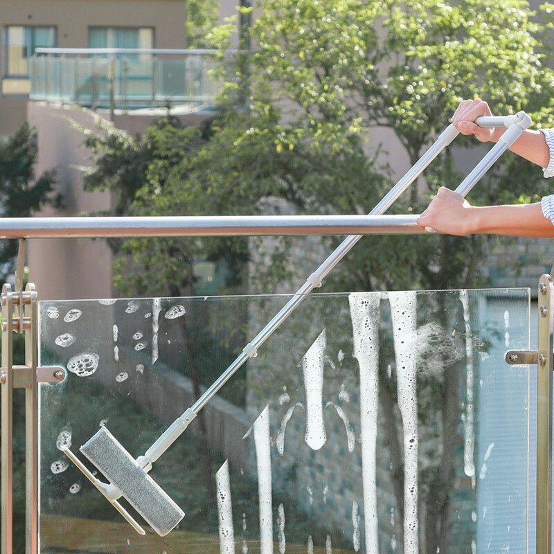 Gl Cleaning Brush Long Handle Wiper High-Rise Window Cleaner Multi-Function Retractable Folding Home Window CleanTool