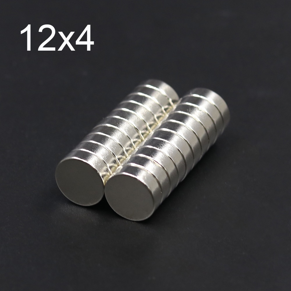 10/20/50/100Pcs 12x4 Neodymium Magneet 12mm x 4mm N35 NdFeB ronde Super Krachtige Sterke Permanente Magnetische imanes 12x4