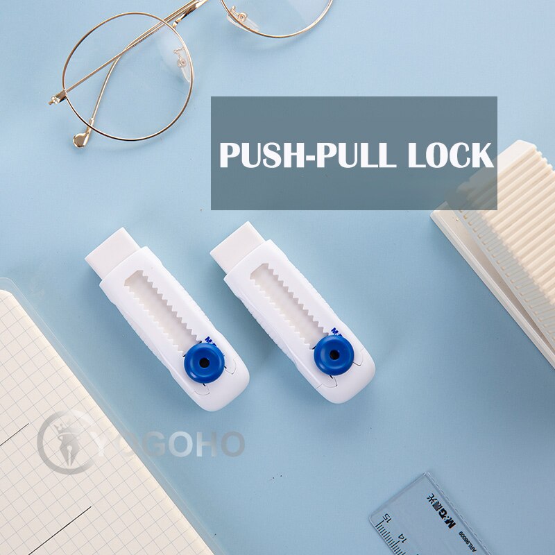 M&amp;G Push-Pull Lock Pencil Eraser Press Eraser Rubber Student Supplies Writing School Stationery for Kids Student Drawing