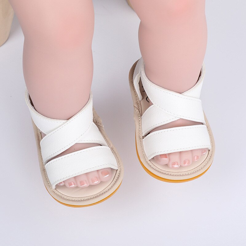 Summer Unisex Baby Sandals Toddler PU Non-slip Shoes Breathable Soft-soled Kids Soft Sole First Walkers Casual Shoes 0-18M