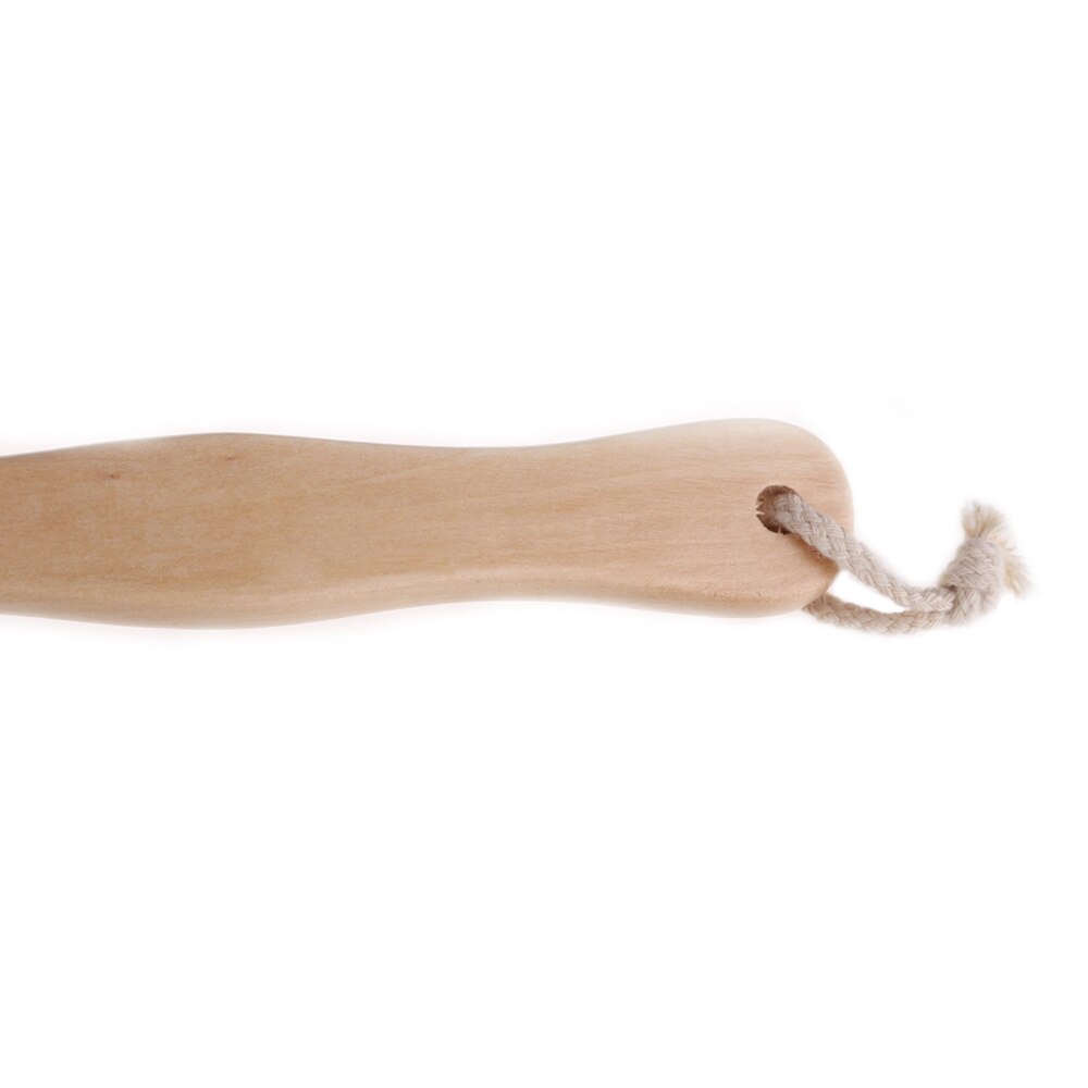 35 cm 2 in 1 Dubbelzijdig Body Borstel Natuurlijke Haren Massage Borstel Body Scrubber Lange Handvat Spa Douche Bad borstel Badkamer Gereedschap