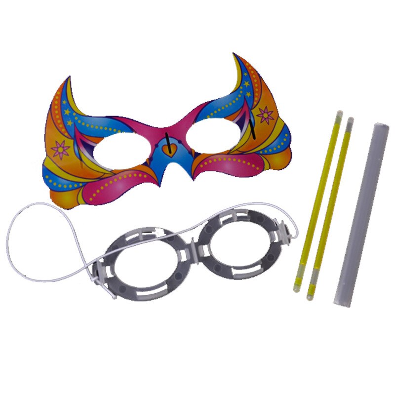Fluorescerende Masker Lichtgevende Eye Masker Half Gezicht Masker 61 Kinderen Dag Props Bar Maskerade Festival Levert