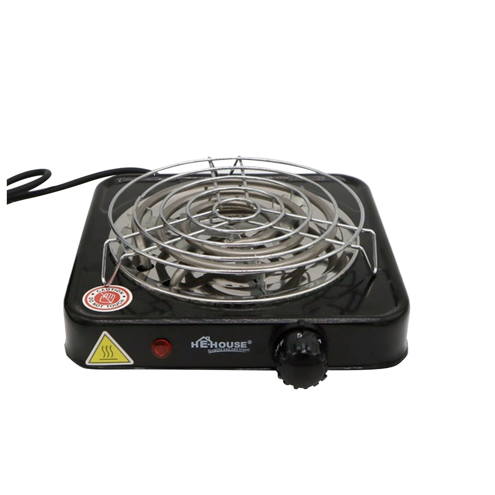 Kolen Brander 1000W Elektrische Kookplaat Kookplaat Ijzer Brander Verwarming Elektrische Kachel Multifunctionele Elektrische Kachel 110V-220V #3: Black
