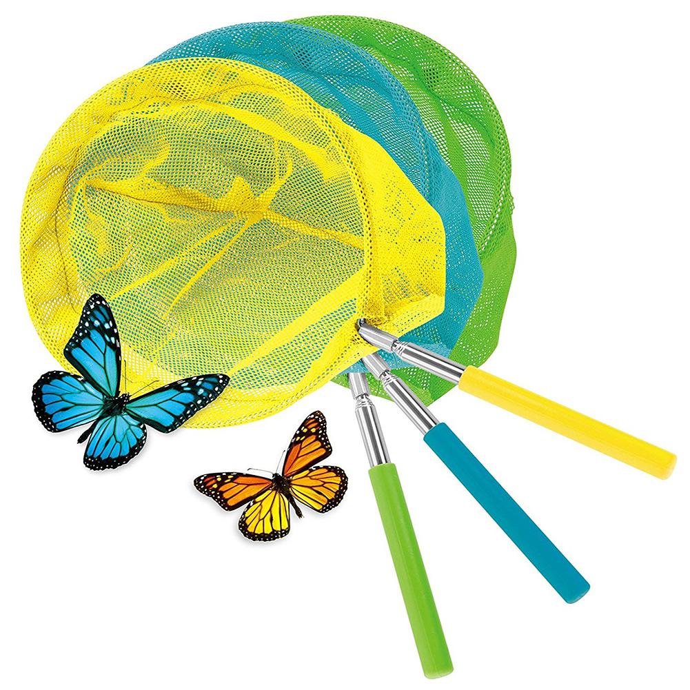 Kids Fishing Net Rainbow Telescopic Butterfly Net,Insect Catching Nets for Children Catching Insects Bug Small Fish