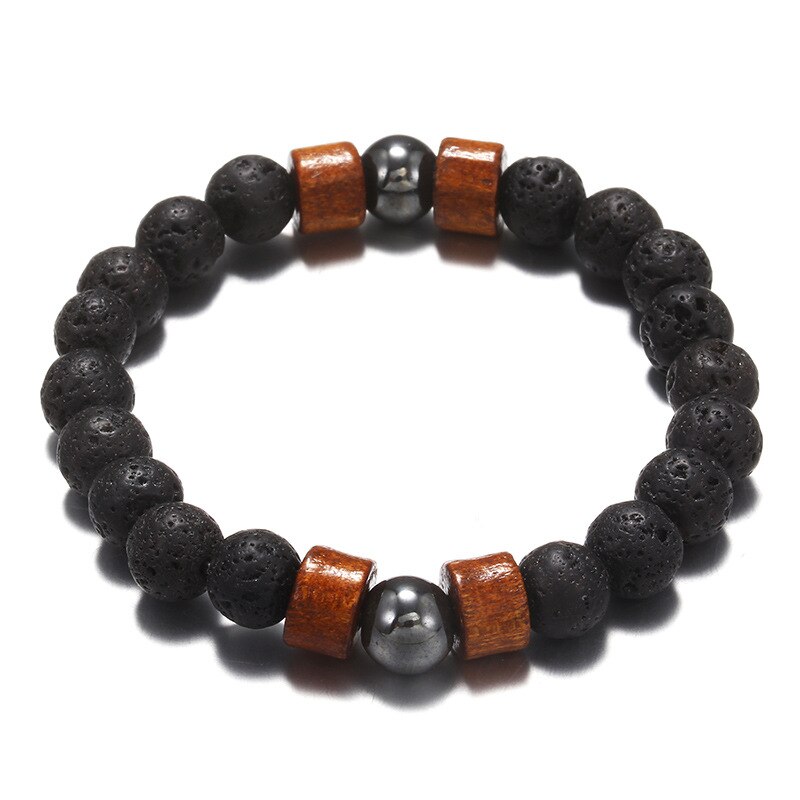 Männer Armbinde Perle Tibet Natürliche Mondstein Buddha Armbinde Chakra Lava Stein Diffusor Armbänder Männer Schmuck: ssz193