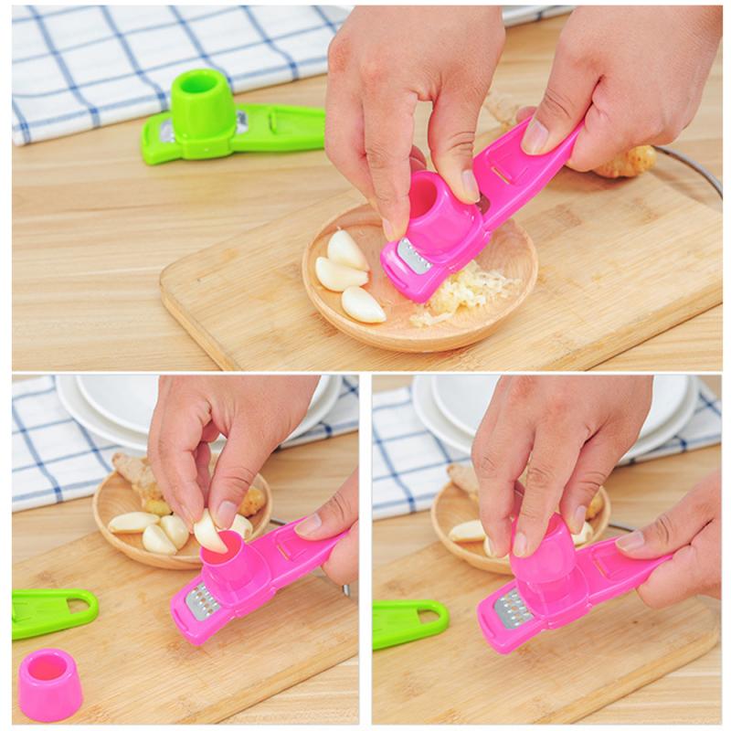 Plastic Gember Knoflook Slijpen Tool Magic Plastic Knoflook Peeler Slicer Cutter Rasp Schaafmachine Knoflookpers Keuken Koken Gadgets