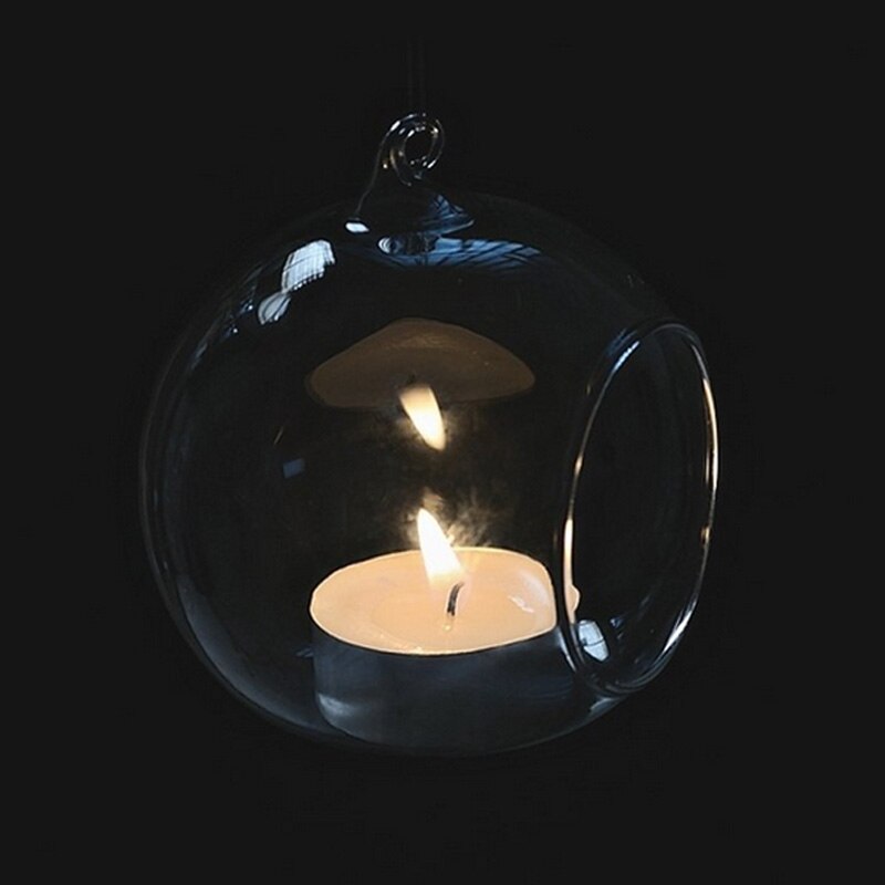 Hangende kaarsenhouder, geometrische theelichthouder, decoratie voor thuis, bruiloft, feest, diner, kerstversiering voor op de tafel.: 8cm