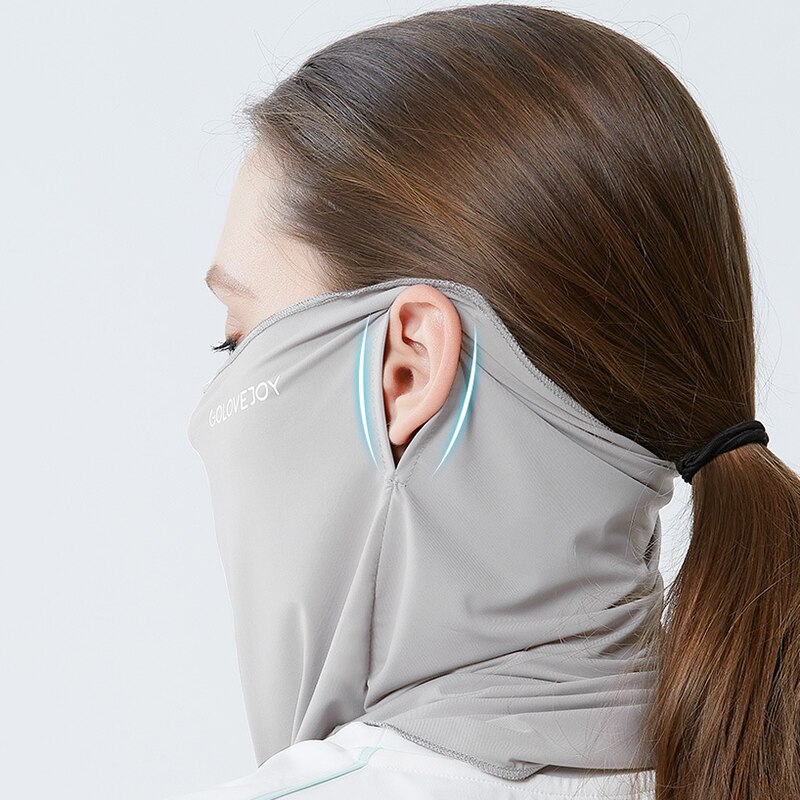 Sun Mask Female Neck Protection Sun Protection UV Protection Viscose Fiber Cold Feeling Hanging Ear Face Covering Mask Male TOA