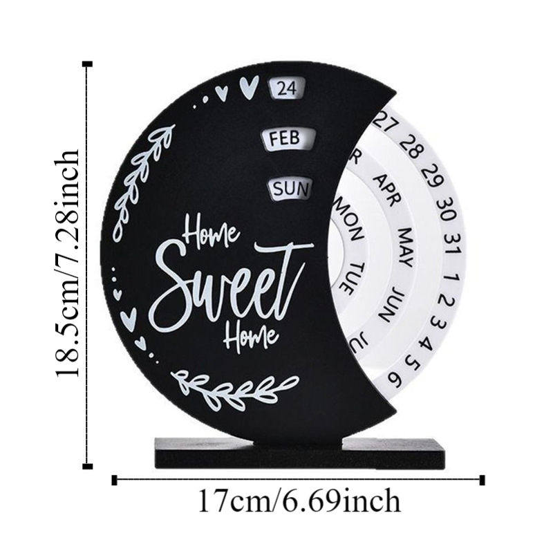 Calendario de escritorio giratorio Manual , calendario perpetuo de tiempo ajustable DIY, indicador de fecha y mes multiusos