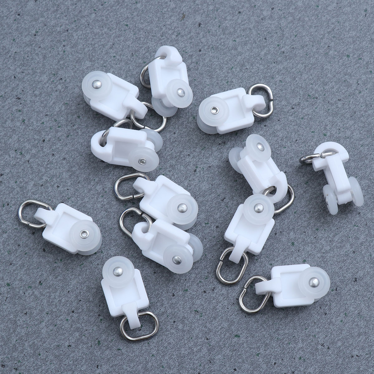 50 PCS Arca Rail Curtain Slider Rod Curved Curtain Rod Curtain Hook Roller Flexible Track Bendable Curtain Track Pulley Glider: Default Title