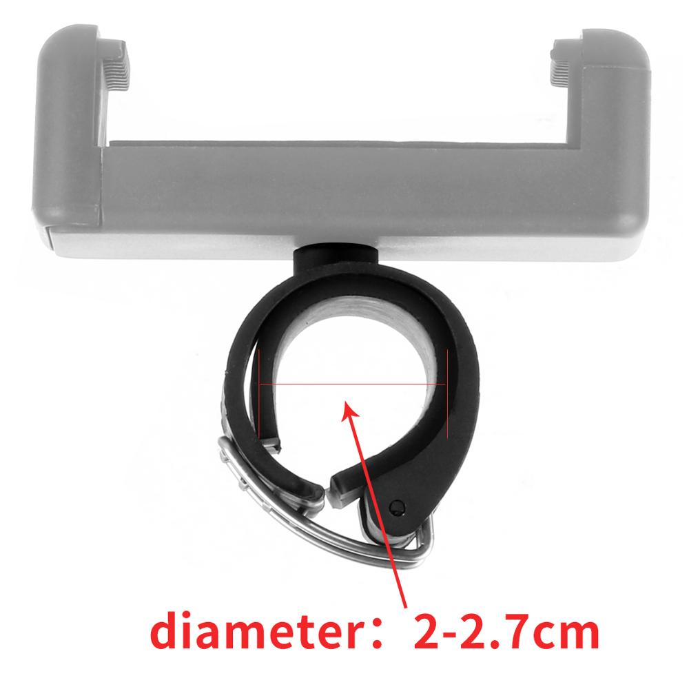 BGNing Auto Selfie Lock Clip Stick monopié de mano hebilla ajustable adaptador de soporte de teléfono para Gopro HERO 8 7 6 5 Cámara de Acción: Color blanco