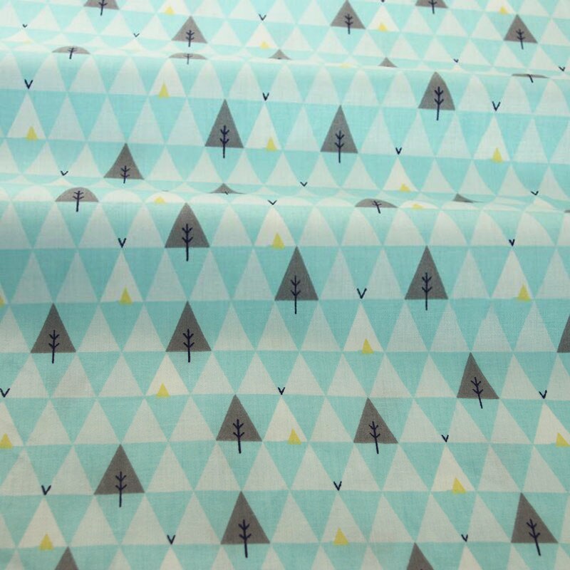 Deer Fox Bear Christmas Printed 100% Cotton Fabric For Making Dresses Cushions Blanket Sewing Baby Child Bed Sheet Textile: FA190192-2 / 100x160cm